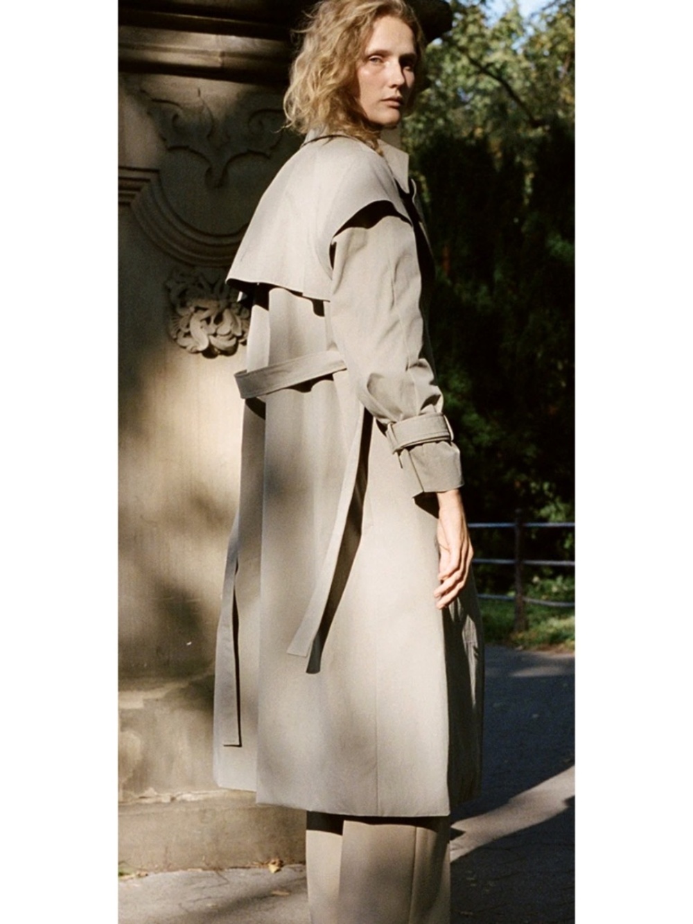 eon Designer Trench Coat Belted Oversized Luxury Long Coat Size Small - Picture 2 of 9